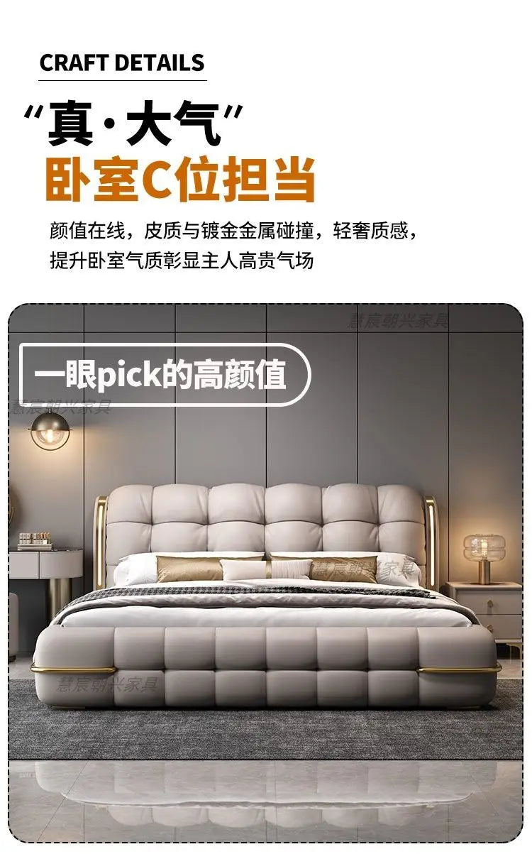 Kopfteil-Aufbewahrungsbetten, gepolstert, minimalistische Doppelbett-Schlafbetten, luxuriös, einzigartig, Muebles Para Dormitorio, Möbelzubehör