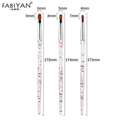3/7Pcs Professional Manicure UV Gel Brush Pen Transparent Acrylic Nail Art Painting Drawing Brush Phototherapy Tools.