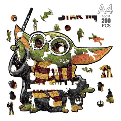 Movie Characters Wooden Puzzle Film Star Wood Jigsaws 2D Magic School Badge Character Jigsaw Toys for Kids