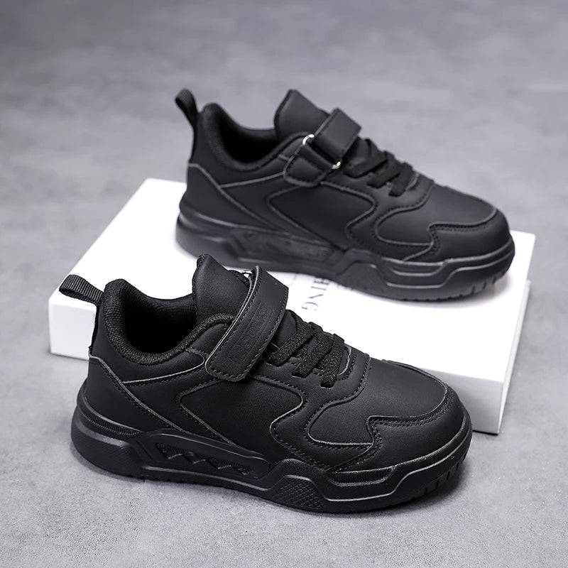 Black Kids Shoes Boys School Sneaker 4 To 12 Years Daily Walking Casual Sneaker Children Sports Shoes for Boy.