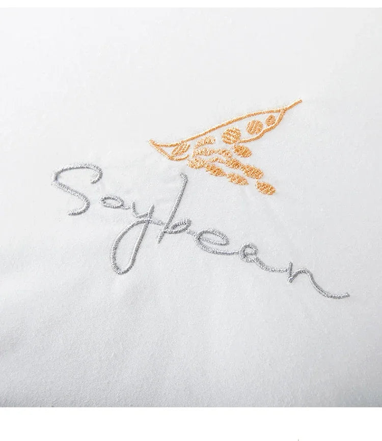 Class A cotton soybean fiber pillow core washable five-star hotel pillow adult neck protection household feather velvet pillow.