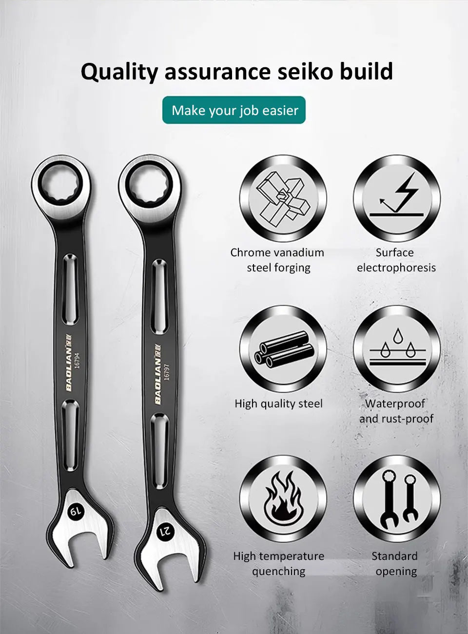 1PC 6-22mm Kombination Ratsche Dual-zweck Schlüssel Metric Universal Spanner arbeitssparende Anti Slip reparatur Werkzeug Hand Werkzeug