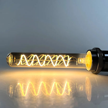 TIANFAN Led Bulbs Vintage Light Bulb ST64 G80 G95 Long Tube Edison Bulb 4W Dimmable 220/240V E27 Smoke Glass 2700K Warm White.