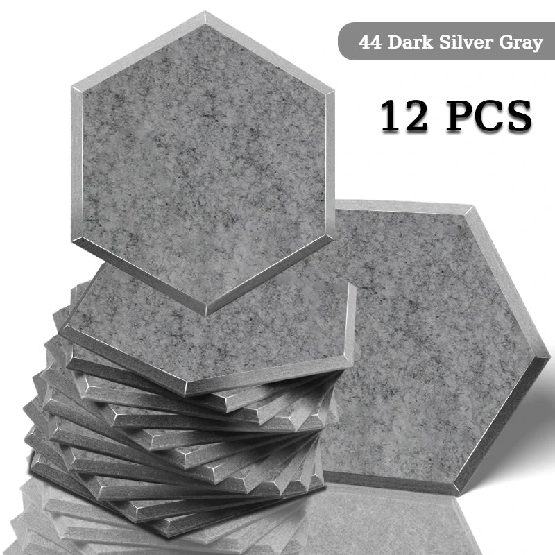 TOUO Acoustic Panel Sound Proof Decorative Wall Panels 12 PCS Acoustic Insulator High Density Noise Absorbing Isolator