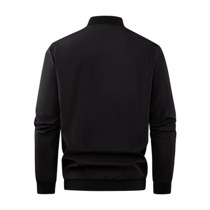 2024 Spring and Autumn New Baseball Collar Short Loose Solid Color Jacket Men's Business Casual Thin Coat Trend.