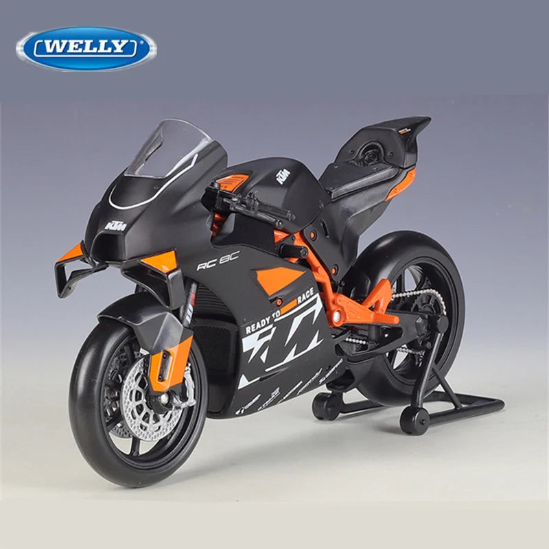 Welly 1:12 KTM RC 8C Alloy Road Racing Motorcycle Model Diecast Metal Street Sports Cross-country Motorcycle Model Children Gift.