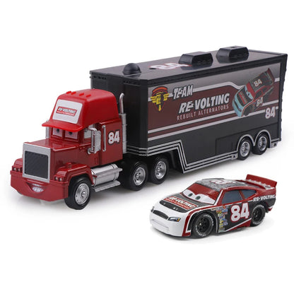 Disney Pixar Cars 2 3 Lightning McQueen Mack Uncle Jackson Storm Car Truck 1:55 Diecast Vehicle Metal Toys Gift for Children