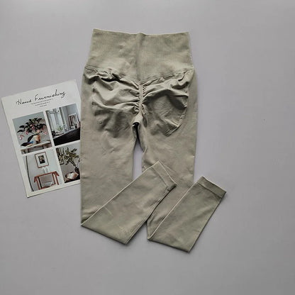 High Waist Belly-tightening Peach Buttocks Fitness Pants Unrestrained Cycling Pilates Skin-friendly High-elastic Yoga Leggings