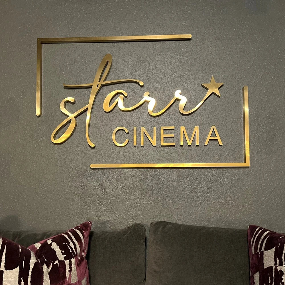 Personalized Large Business Sign Wall Mounted Acrylic 3D Logo Sign Custom Wall Art Beauty Salon Shop Bar Decor Home Decorations.