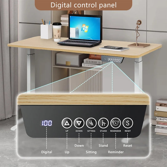 Höhenverstellbarer Schreibtisch mit Bewegung, elektrisch, zum Sitzen und Aufstehen, Computertisch, moderner, anhebbarer, motorisierter Gaming-Desktop, Heimbüro-Schreibtische