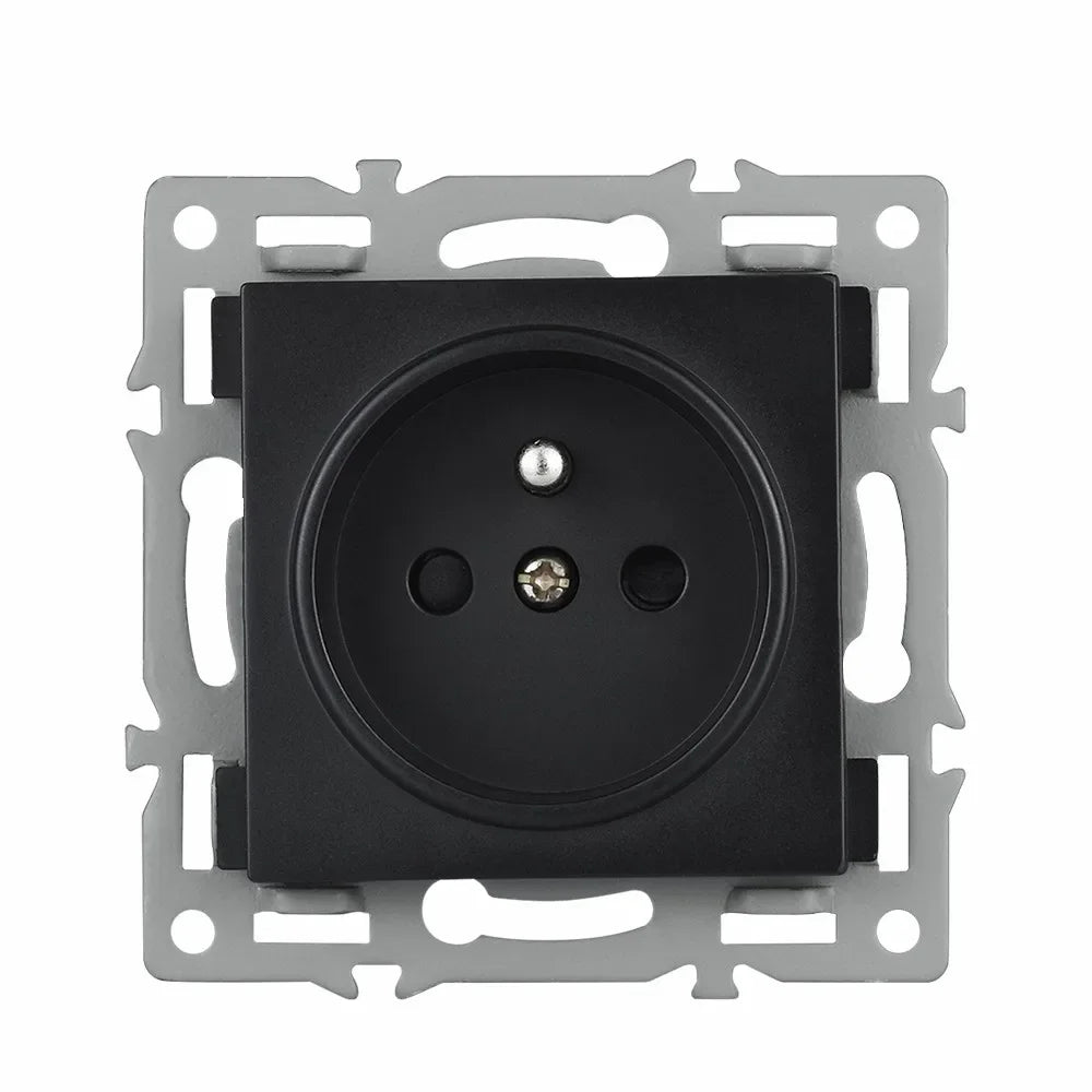 SRAN F6 Serie mehrere Rahmen schwarze Panel aus gehärtetem Glas, EU FR UN-Steckdosen und Schalter Dimmer-Lüfter-Fußlampe Rj45 RJ11Module DIY.