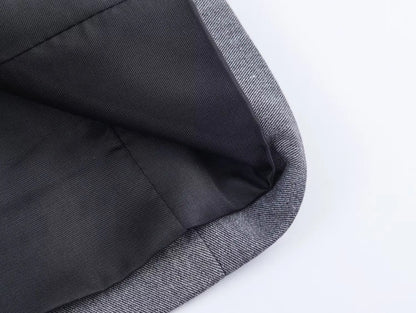 HH Frau Mode Vielseitige Lange Ärmel Zweireiher Tasche Dekoration Blazer + High Street Casual Pendeln Hose 2-teiliges Set