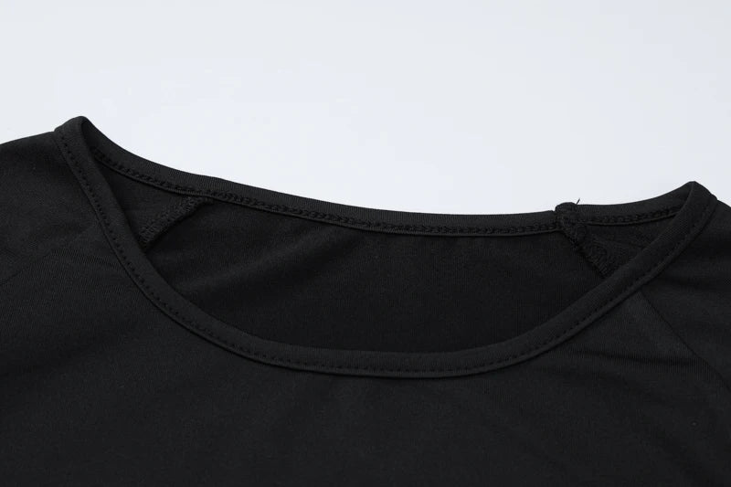 Hugcitar Pure Color Long Sleeve Crop T-Shirt Legging 2 Piece Matching Sets 2024 Spring Women Fashion Streetwear Sports Tracksuit.