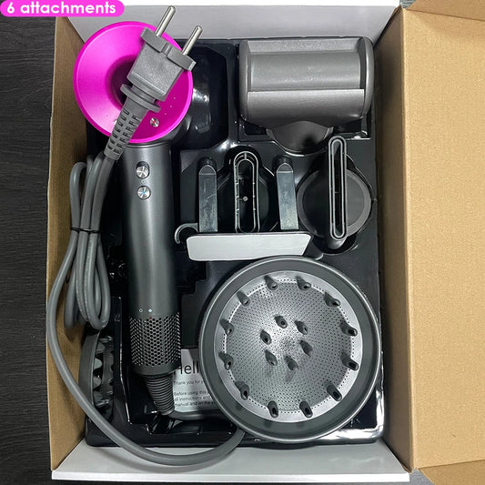 Diffuser Hairdryer Ionic 5in1 Professional Electric Hair Dryer Heat Leaf Blow Drier With Diffuser Ion Leafless Air Blower Woman.