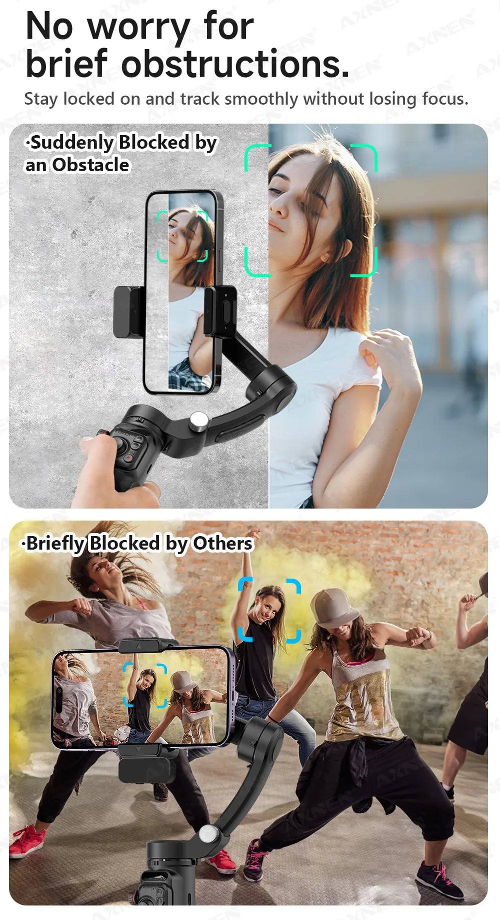 Handheld 3-Axis Gimbal Phone Holder Anti Shake Video Record with Selfie Tripod Stabilizer for Xiaomi iPhone Cellphone Smartphone.