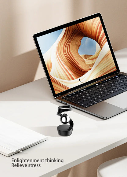 Adult Desktop Stress Relief Toy Aluminum Alloy Decompression Hypnosis Rotary Gyro Fingertip Kinetic levitating Spinner Gift.