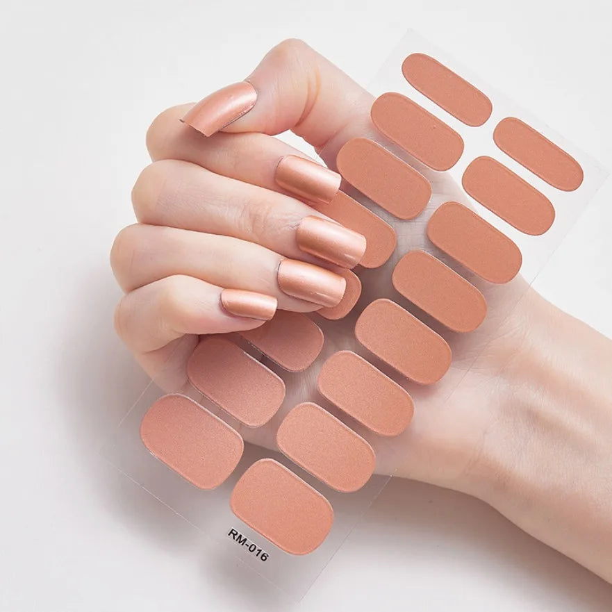 Glitter Gradient Full Cover Nail Art Stickers Fashion Silver Purple Nail Polish Strips DIY Waterproof Nail Foil Sticker Manicur