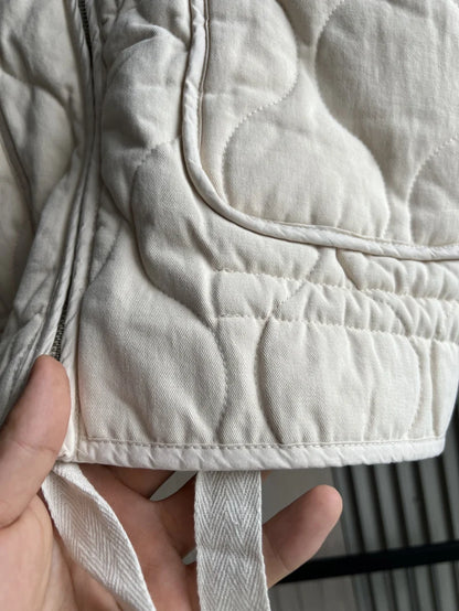 ZW Women's Cotton Jacket  2025 New Arrival Vintage Lenzing Rayon High Collar Large Pocket Decorative Quilted Coat for Women.