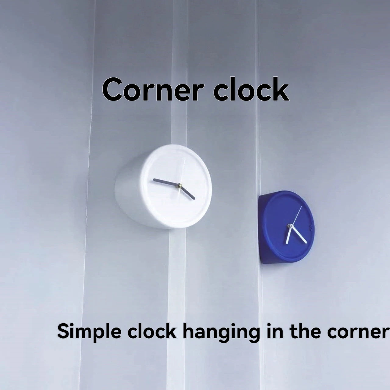 3D-Druck Eckwanduhr ohne Perforationen Einfache stille Wanduhr DIY Malkunst Dekoration Kleine Raumdekoration