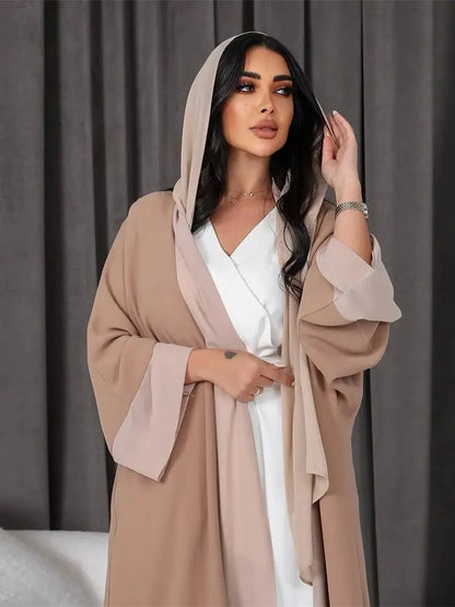 Chiffon Open Kimono Abaya Dubai Luxury 2024 Summer Turkey Muslim Kaftan Modest Dress Islam Kebaya For Women Robe Femme Musulmane.