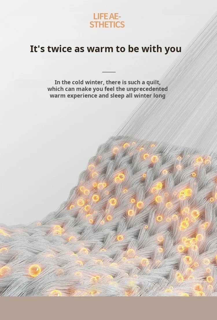 Home Quilts Milk Doublesided Velvet Thickened Warm Spring and Fall Quilt Lamb's Wool Quilt Core Bettdecke 200x230.