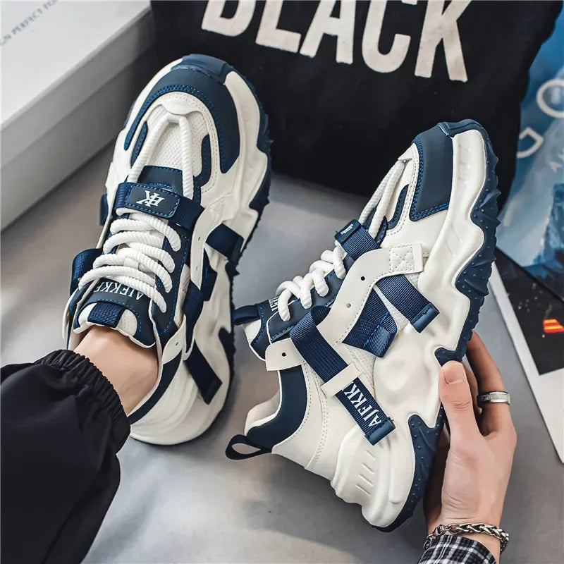 Thick Sole Four Seasons Sports Shoes Man 2024 Trend Spring Hot Sale Men's Casual Fashion Comfortable Outdoor Running Sneakers 44.