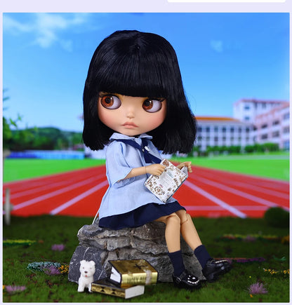 ICY DBS Blyth Doll BJD Joint Body tan Skin Matte Face Set Doll 1/6 30cm Girl Gift Anime SD