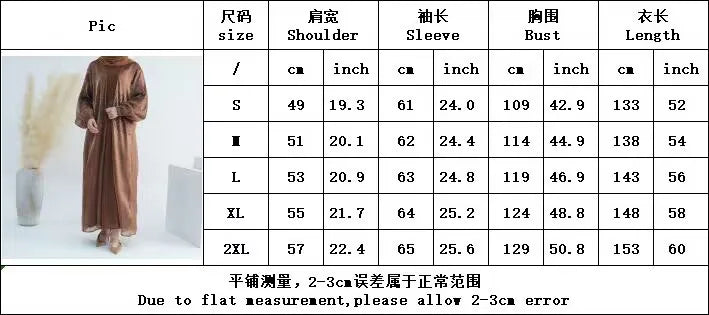 Oem New Design Shinning Polyester Open Abaya and Inner Dress 2 Piece Abaya Set Islamic Clothing Women Muslim Dress.