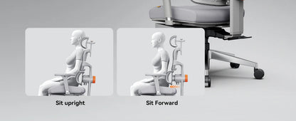 NEWTRAL NT002 Ergonomischer Bürostuhl mit Fußstütze, adaptiver Lordosenstütze, 3D Armlehne und Verstellbare Kopfstütze, Schreibtischstuhl aus Mesh für Büro