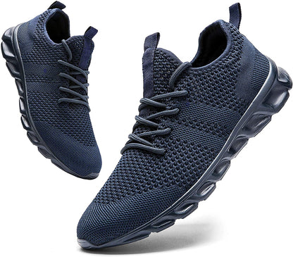 2024 Trend men's casual shoes light sneaker white large size outdoor breathable mesh fashion sports black running tennis shoes.