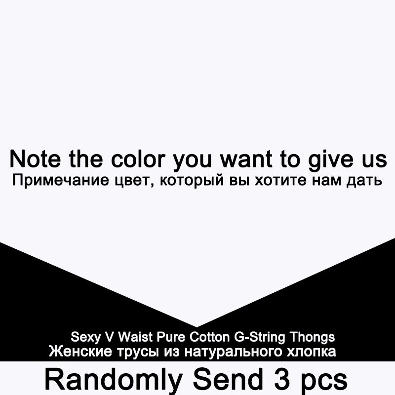 FINETOO 3PCS/Set G-string Panties Cotton Women's Underwear Sexy Panty Female Underpants Thong Solid Color Lingerie T-Back Design