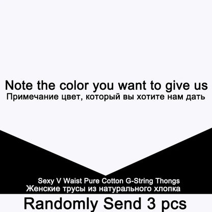 FINETOO 3PCS/Set G-string Panties Cotton Women's Underwear Sexy Panty Female Underpants Thong Solid Color Lingerie T-Back Design