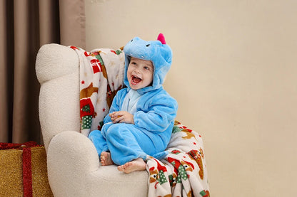 MICHLEY Winter Baby Strampler Mit Kapuze Flanell Cosplay Kleinkind Infant Kleidung Insgesamt Bodys Overall Kostüm Für Kinder Mädchen Junge
