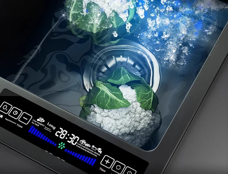 Water Catalyst Stainless Steel Kitchen Sink Multifunctional Smart Double slot Cleaning Ingredients Dishes Kitchen Sink