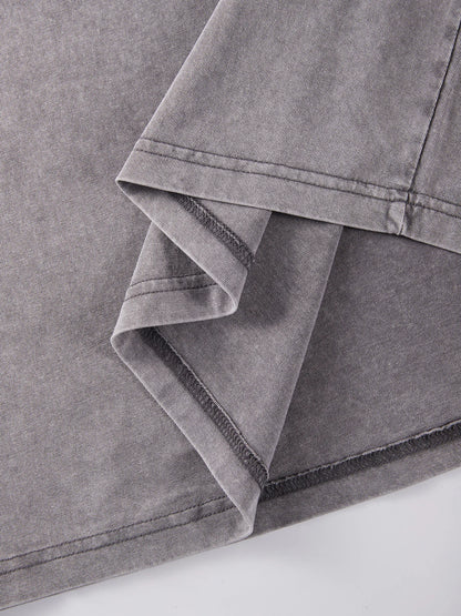 Earnivorous Plant Pattern Washed T-Shirts Men Breathable Cotton Casual T Shirt Soft Summer Comfortable Crewneck Short Sleeve.