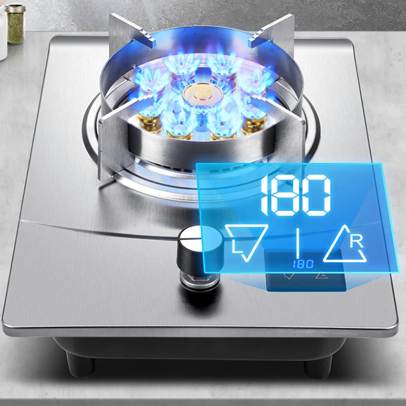 Gas Stove Single Stove Household Desktop Liquefied Gas Natural Gas Stove Embedded Stainless Steel Fierce Fire Stove Gas Cooker.
