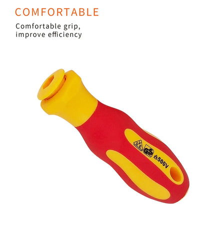 10-teiliges VDE-isoliertes Schraubendreher-Set mit austauschbarer Klinge und magnetischem Koffer, 500 V, Heim- und professionelle Nutzung, Elektriker-Werkzeuge