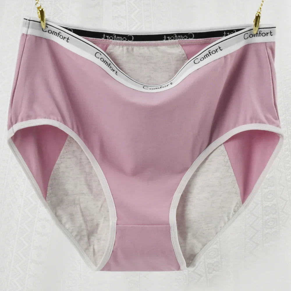 ‌1pc Women's Maternity Menstrual Panties Anti-Side Leakage High Waist Cotton Physiological Period Underwear for Ladies‌ 40-100kg