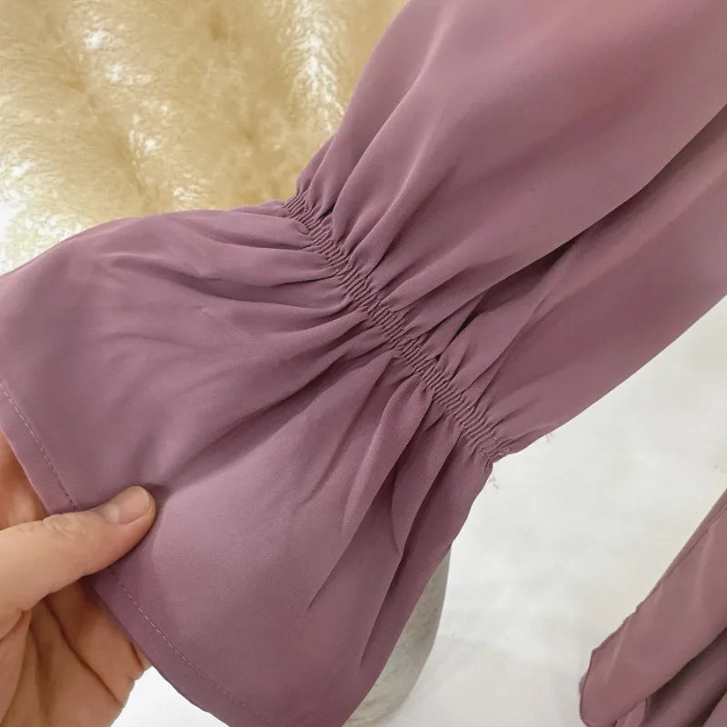 2024 Spring Muslim Modest Dress for Women Eid Arabic Femme Hijab Abaya Dubai 2 Pieces Islamic Long Sleeve Turkey Robe clothing