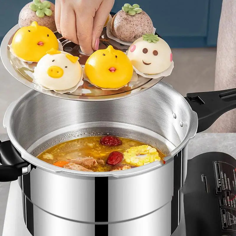 Portable Pressure Cooker 4.3L Induction Stoves Home Cooker Aluminum Alloy Pressure Canner Cooker Induction Compatible Cookware.