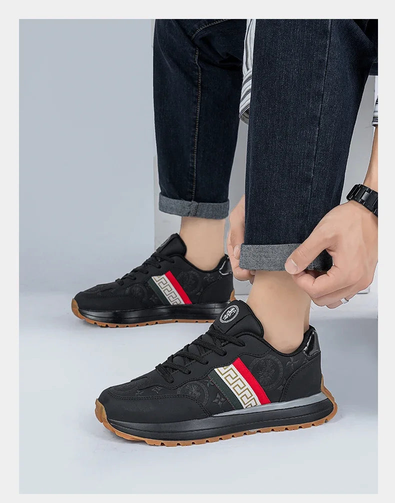 Genuine Leather Casual Shoes Men Designer Luxury Women Tennis Chunky Sneakers Muffin Sport Shoes Man Male Board Footwear