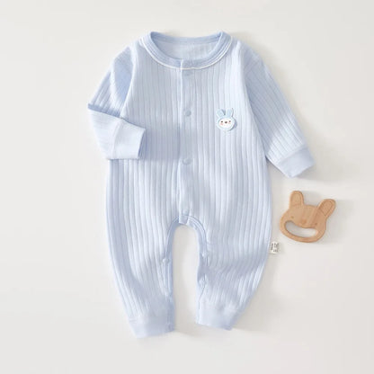 AYNIGIELL Frühling und Herbst 0-12 Monate Baby-Strampler Hochwertiger Neugeborenen-Overall aus 100 % Baumwolle für Neugeborene, Jungen und Mädchen.