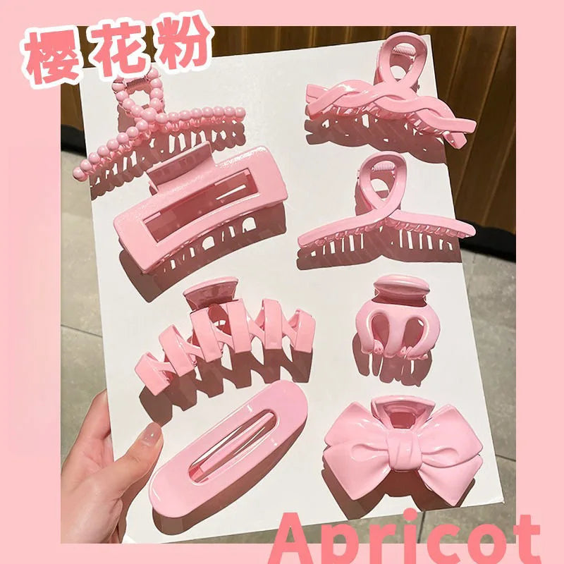 Matte Flower Hair Grips Set for Women Fairy Style Fresh Sweet Headwear for Updo Hairdo Back of Head Hair Accessories