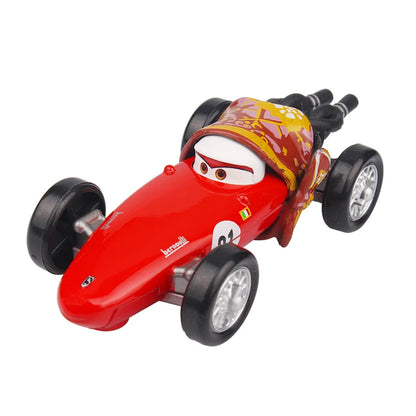 Disney Pixar Cars 2 3 Lightning McQueen Race Div Fritter Miss Tractor Frank 1:55 Diecast Metal Alloy Model Car For Kid Xmas Gift