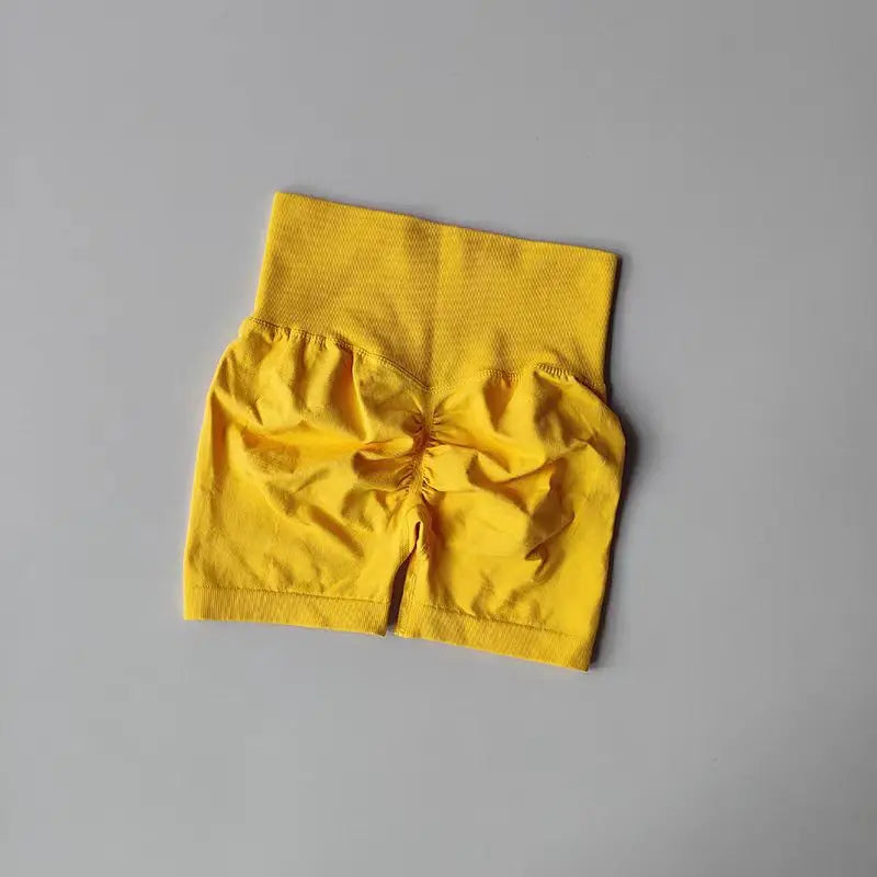 Summer High-Waist Women's Yoga Shorts Breathable Fitness Shorts Butt Lift Sports Running Cycling Push-Up Workout Gym Shorts