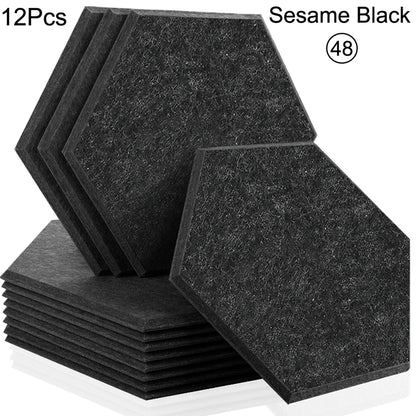 Hexagon 12 Pcs Sound Absorbing Panels Acoustic Wall Absorcion For Home Recording Studio Acoustic Insulator Door Sealing Strip