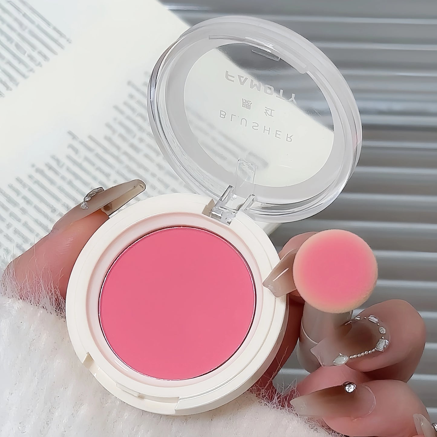 2024 Monochrome Face Blush Palette Longlasting Waterproof Pressed Powder Matte Blush for Contouring Cheeks Travel Cosmetics.