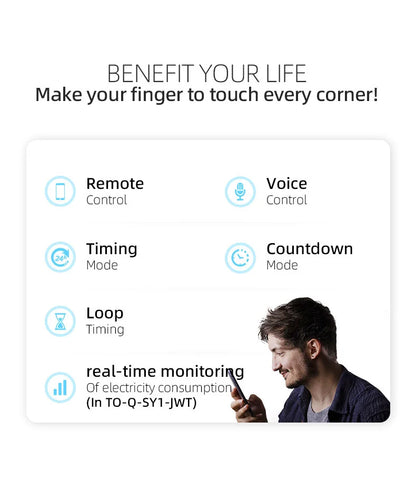 Tuya WiFi Smart Circuit Breaker 1P 63A DIN-Schiene für Smart Home Drahtlose Fernbedienung WiFi Schalter durch APP TONGOU.