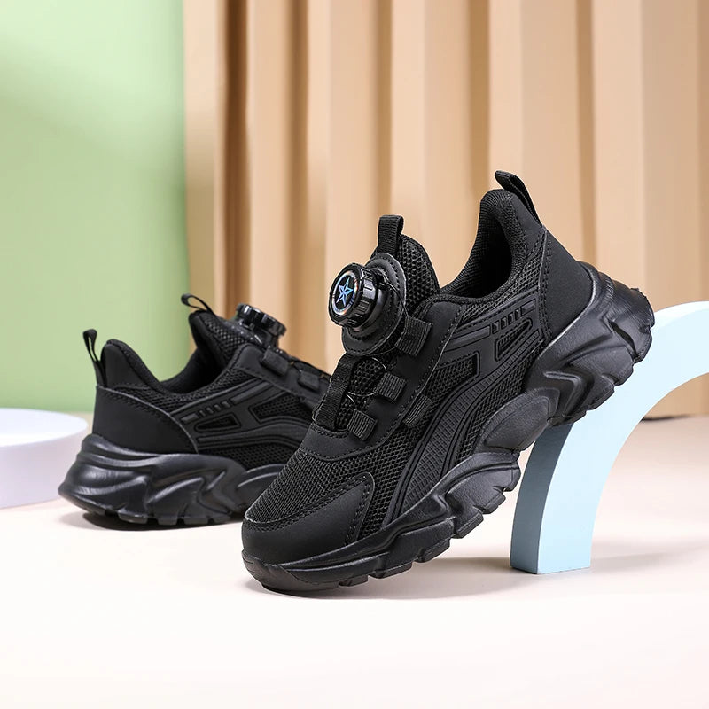 New Children Sports Shoes Boy Sneaker Black Mesh Summer Breathable Kids Casual Shoes Boy Running Tennis Running Sneaker.