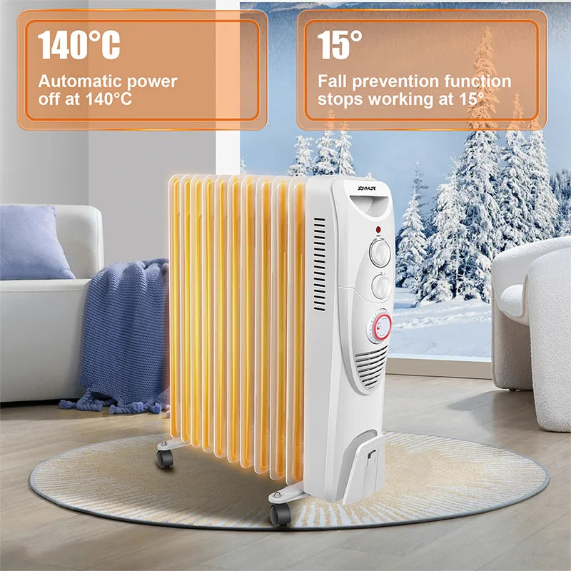 Electric Warmer Electric Radiator Oil Filled Radiator Heater Space Heater with wheels EU Plug Electric Heater.